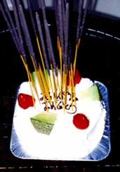 �P�[�L�ɉԉ΂��h���Ƃ���